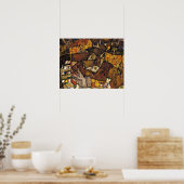 Schiele - Krumau Huizenrij (Kleine Stad) Poster (Keuken)
