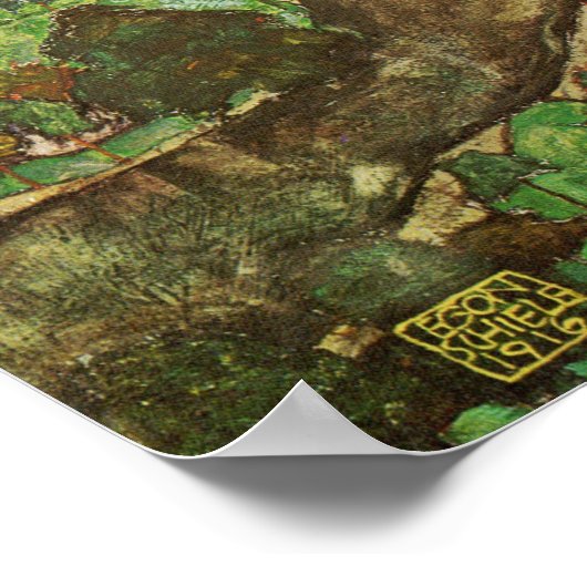 Schiele - Landscape Of Krumau Poster (Hoek)