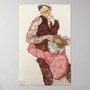 Schiele - Liefhebbers Poster