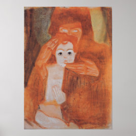 Schiele - Madonna met kind 1908 Poster