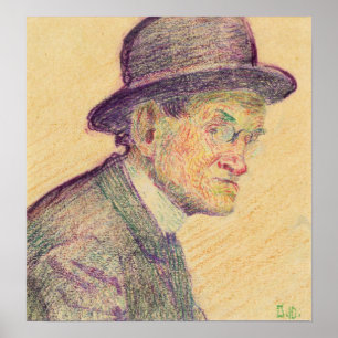 Schiele - Man Met Hoed 1910 Poster