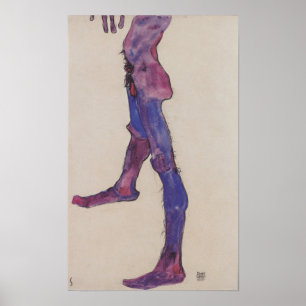 Schiele - Mannelijke romp 1910 Poster