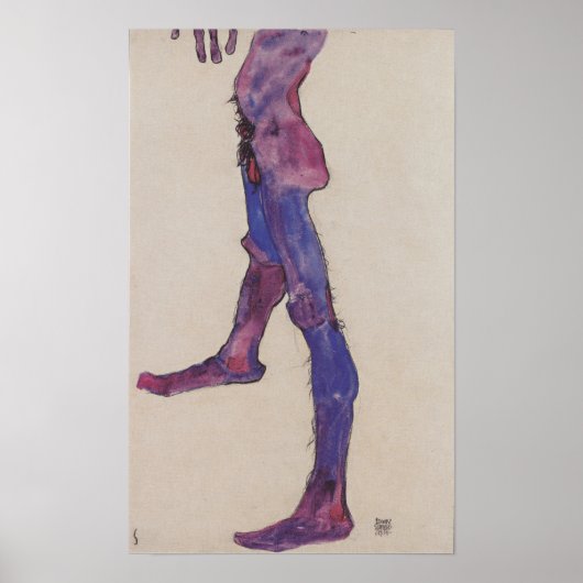 Schiele - Mannelijke romp 1910 Poster (Voorkant)