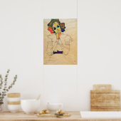 Schiele - meisje met zonnebril 1910 poster (Keuken)