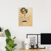 Schiele - meisje met zonnebril 1910 poster (Thuiskantoor)