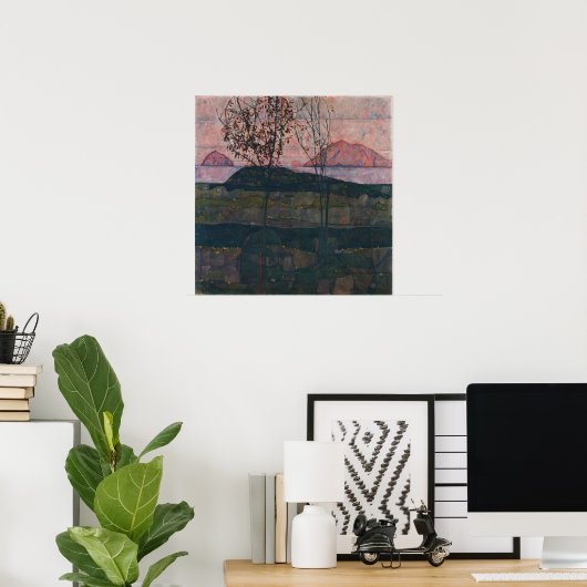 Schiele - Ondergaande Zon Poster (Thuiskantoor)