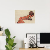 Schiele - Pasgeboren met legaten, opgemaakt in 191 Poster (Thuiskantoor)