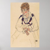 Schiele - Portret van Edith 1917 Poster (Voorkant)