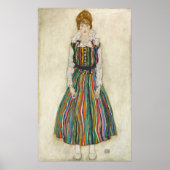 Schiele - Portret van Edith (de vrouw van de kunst Poster (Voorkant)