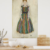 Schiele - Portret van Edith (de vrouw van de kunst Poster (Keuken)