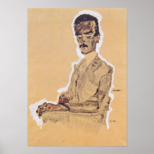 Schiele - Portret van Eduard Kosmack 1910 Poster (Voorkant)