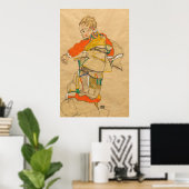 Schiele - Portret van een kind (Anton Peschka Jr.) Poster (Thuiskantoor)