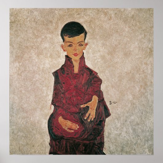 Schiele - portret van Herbert Poster (Voorkant)