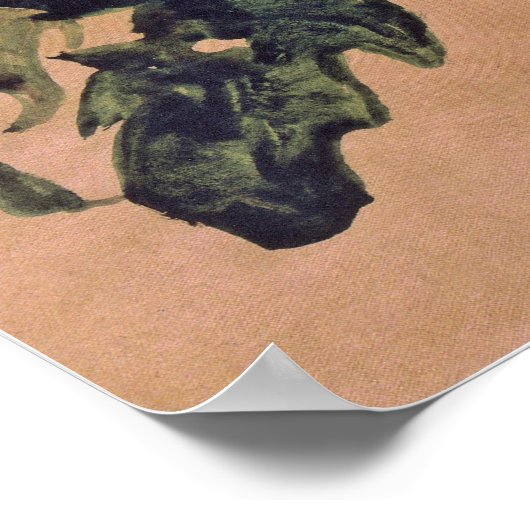 Schiele - Red Chrysanthemum 1910 Poster (Hoek)