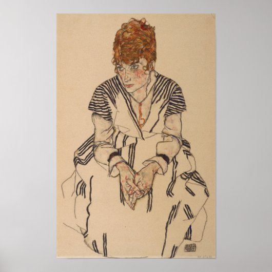 Schiele - Schoonzus van de kunstenaar Adele Harms… Poster (Voorkant)