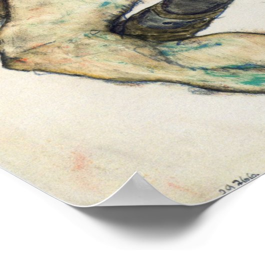 Schiele - Seated Couple 1915 Poster (Hoek)