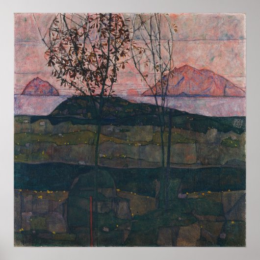 Schiele - Setting Sun Poster (Voorkant)
