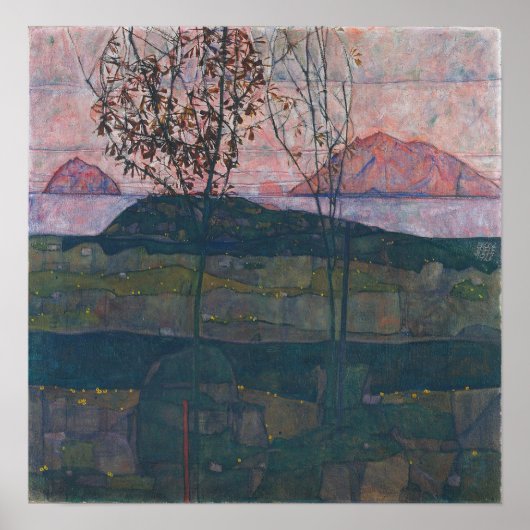 Schiele - Setting Sun Poster (Voorkant)