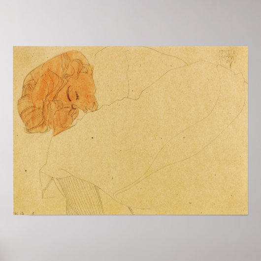 Schiele - Sleeping Girl (1908) Poster (Voorkant)