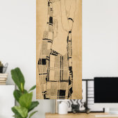 Schiele - Staande meisje Poster (Thuiskantoor)