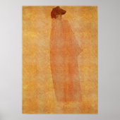 Schiele - staande vrouw met een lange beugel poster (Voorkant)