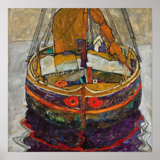 Schiele - Trieste Vissen Boat Poster (Voorkant)
