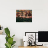 Schiele - Vier Bomen Poster (Thuiskantoor)