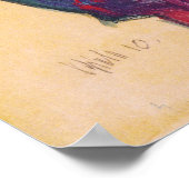 Schiele - zelf-portret met verlaagd ooglid poster (Hoek)