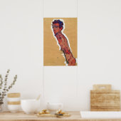 Schiele - Zelfportret 1910 Poster (Keuken)