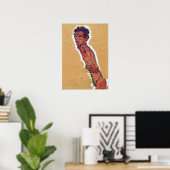 Schiele - Zelfportret 1910 Poster (Thuiskantoor)