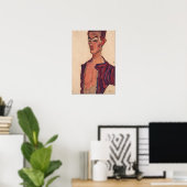 Schiele - Zelfportret met Grimas Poster (Thuiskantoor)