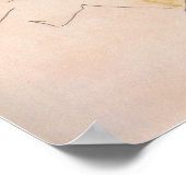 Schiele - Zelfportret tegen bruine achtergrond... Poster (Hoek)