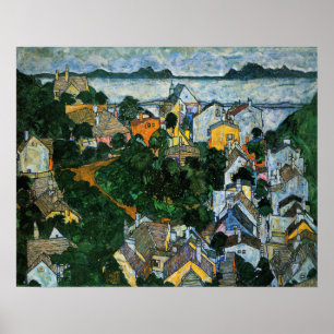 Schiele - Zomerlandschap Poster