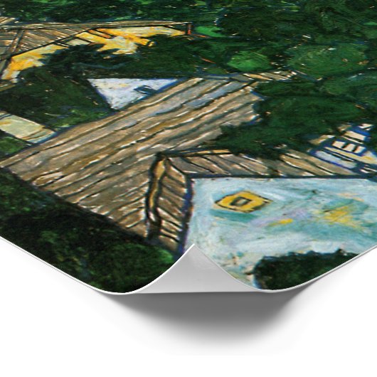 Schiele - Zomerlandschap Poster (Hoek)