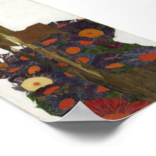 Schiele - Zonnebloemen 1909 Poster (Hoek)