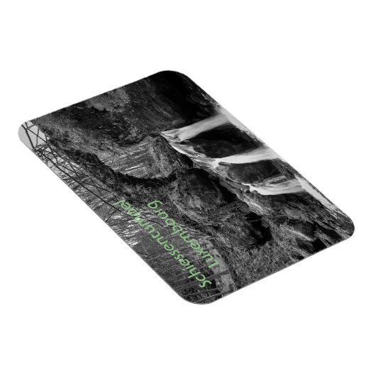 Schiessentumpel waterval Luxemburg monochroom Magneet (Rechterzijde)