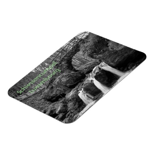 Schiessentumpel waterval Luxemburg monochroom Magneet (Linkerzijde)