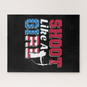 Schiet als een meisje patriottische boogschieten c legpuzzel (Horizontaal)