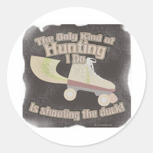 Schiet de Duck neer Ronde Sticker (Voorkant)