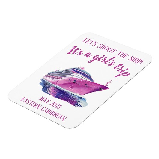 Schiet de Ship Cruise Group Girl's Pink Magneet (Linkerzijde)