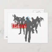 Schiet de Zombies neer - game over de schotwapon Briefkaart (Voorkant / Achterkant)