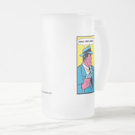 Schiet die freak neer! matglas bierpul (Voorkant rechts)