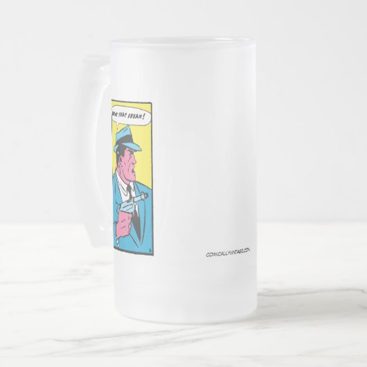 Schiet die freak neer! matglas bierpul (Voorkant links)