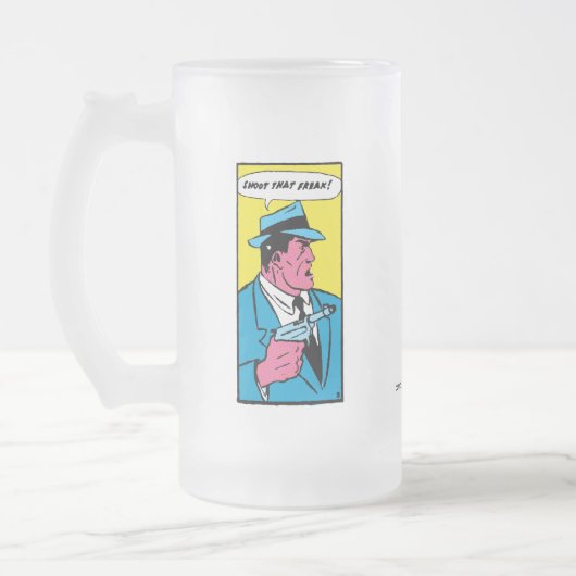 Schiet die freak neer! matglas bierpul (Links)