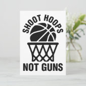 schiet met hoepels niet met geweren basketbal t-sh (Staand voorkant)