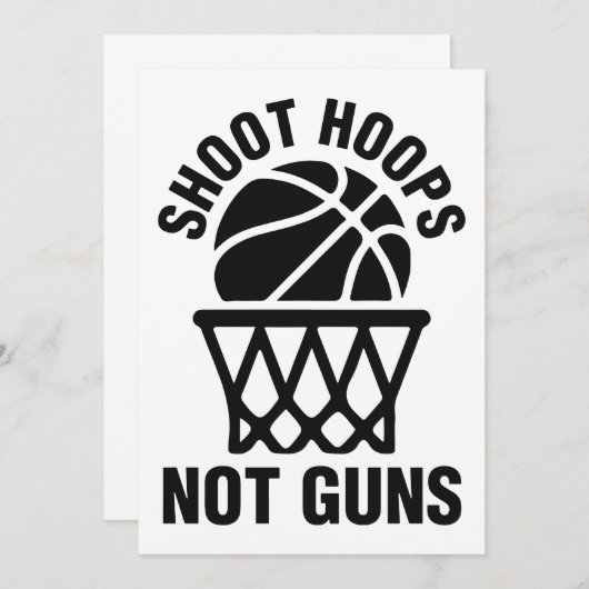 schiet met hoepels niet met geweren basketbal t-sh (Voorkant / Achterkant)