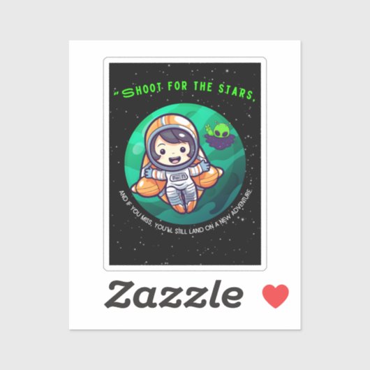 SCHIET NAAR DE STERREN, ASTRONAUT STICKER (Vel)