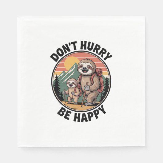 Schiet niet op, wees blij met het officiële sloth- servet (Voorkant)
