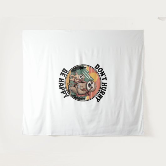 Schiet niet op, wees blij met het officiële sloth- wandkleed (Voorkant (horizontaal))