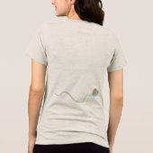 Schiet niet op, wees blij met het Schattigee slakk Tri-Blend Shirt (Achterkant)